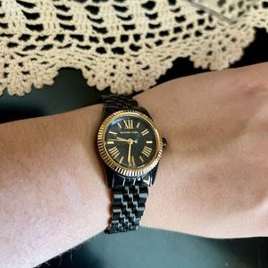 Michael Kors Black Ion Plated Stainless Steel Lexington MK3299 Women's Wristwatc